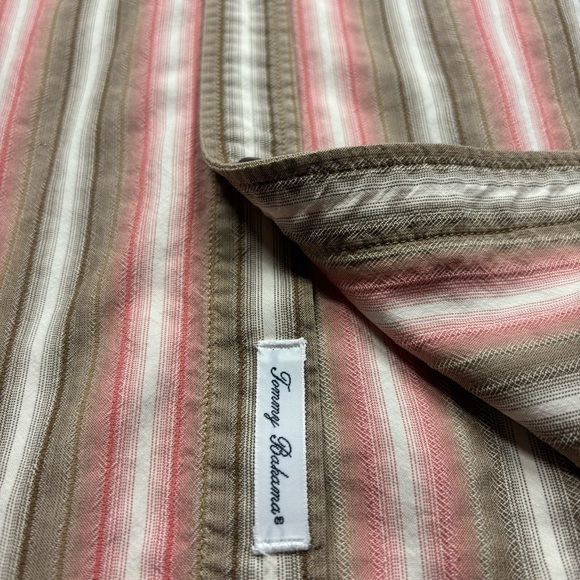 Tommy Bahama Shirt Mens XXL Silk Long Sleeve Button Up Stripes Beach Casual - Picture 2 of 5